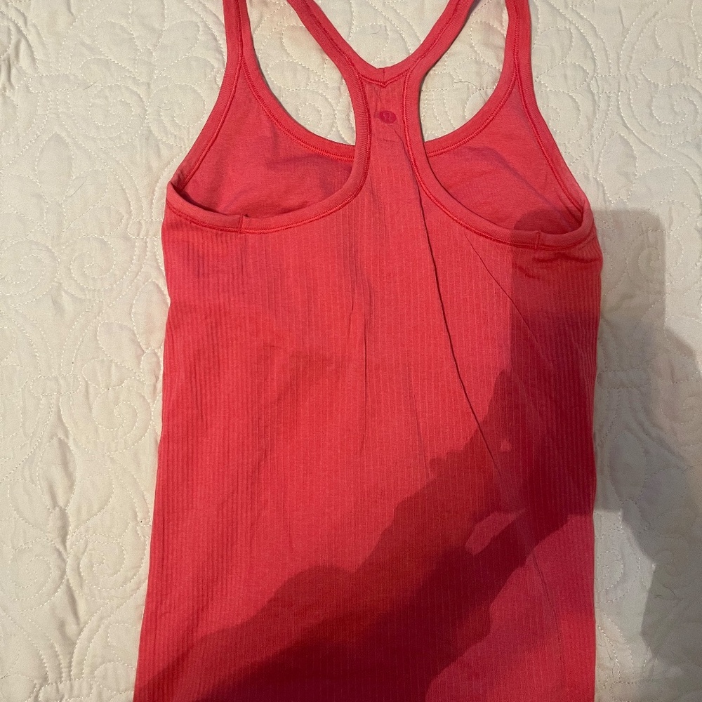 Lululemon Pink Ribbed Tank top - Picture 2 of 3
